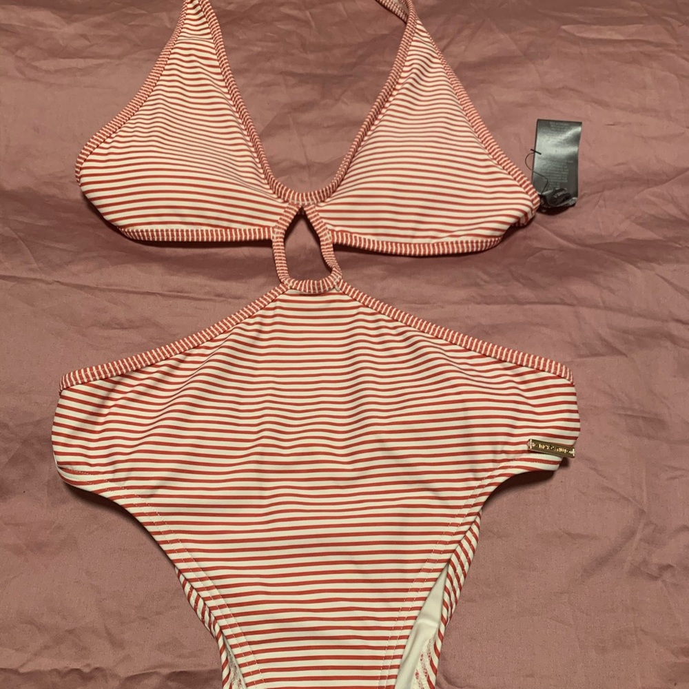 Vince Camuto striped bathing suit/bikini